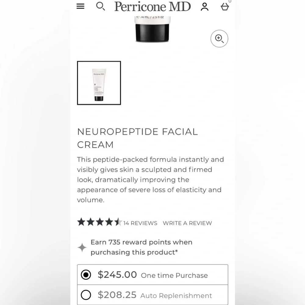 NIB Perricone MD NEUROPEPTIDE FACIAL CREAM 74 ml - Picture 3 of 3